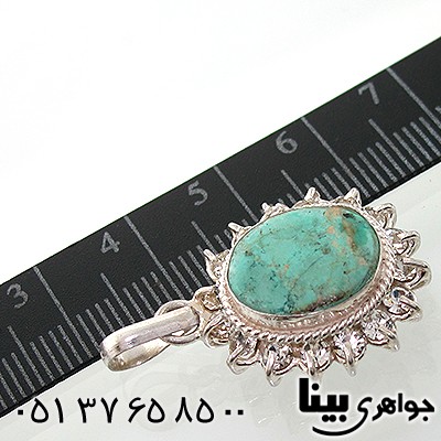 گردنبند فیروزه نیشابوری دور جواهری _کد:7678