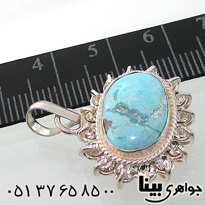 گردنبند فیروزه نیشابوری دور جواهری _کد:7684