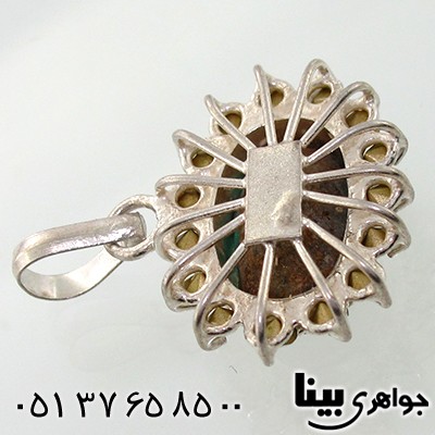 گردنبند فیروزه نیشابوری دور جواهری _کد:7694
