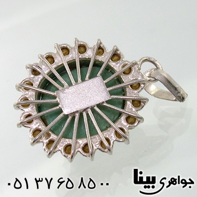 گردنبند فیروزه نیشابوری زنانه درشت دور جواهری _کد:7696