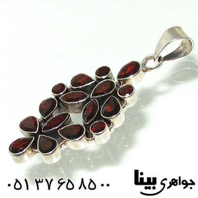 گردنبند یاقوت گارنت زنانه درشت شهلا _کد:7697