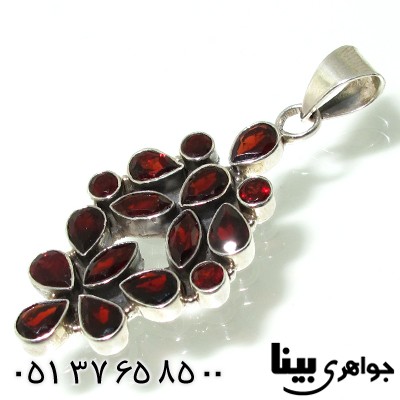 گردنبند یاقوت گارنت زنانه درشت شهلا _کد:7697