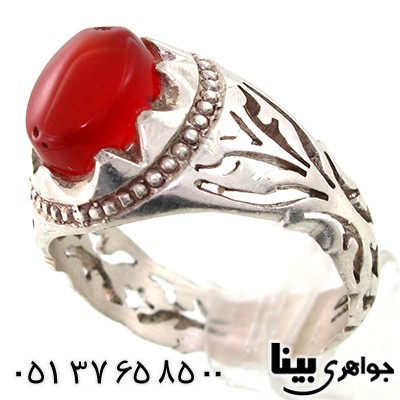 انگشتر عقیق یمنی مردانه _کد:7710