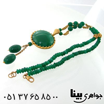 سینه ریز چند جواهر عقیق و جید زنانه زیر خاکی _کد:1236