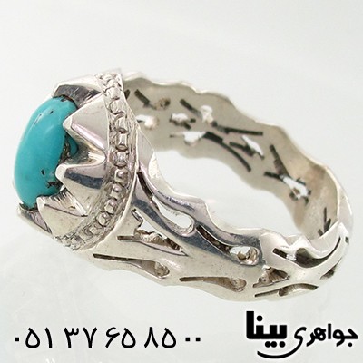 انگشتر فیروزه مردانه _کد:7716