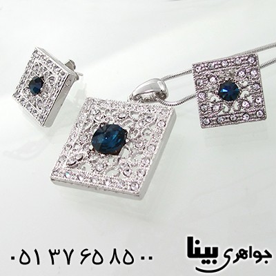 سرویس یاقوتی  رنگ زنانه مربعی زیبا _کد:7721