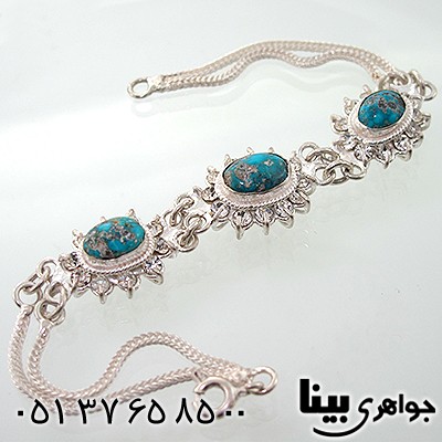 دستبند فیروزه نیشابوری دور جواهری _کد:7722