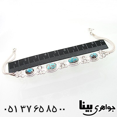 دستبند فیروزه نیشابوری زنانه دور ساده _کد:7732