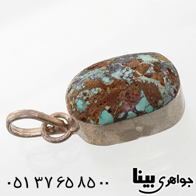 گردنبند فیروزه نیشابوری دور ساده قدیمی _کد:7742