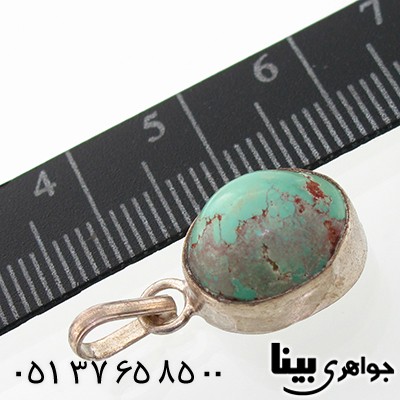 گردنبند فیروزه نیشابوری قدیمی دور ساده _کد:7745
