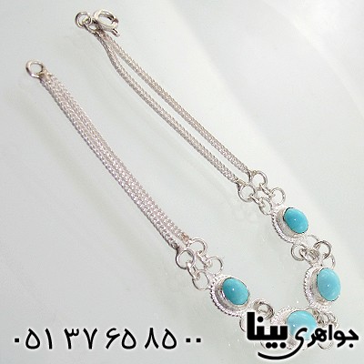 دستبند فیروزه نیشابوری زنانه دور ساده _کد:7755