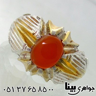 انگشتر عقیق یمنی مردانه مدل سنتی _کد:7773