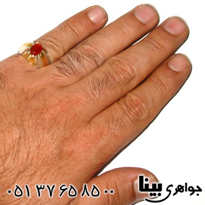 انگشتر عقیق یمنی مردانه مدل سنتی _کد:7773