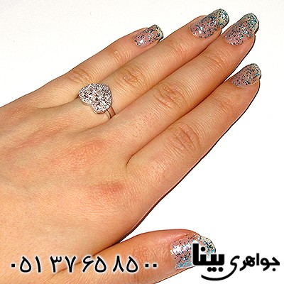 انگشتر اتمی سوئیسی مدل قلب _کد:7785