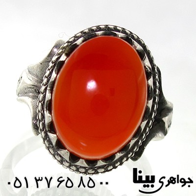 انگشتر عقیق یمنی مردانه درشت مدل معین _کد:7789