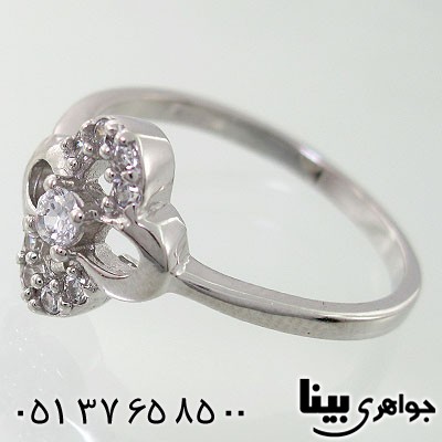انگشتر اتمی سوئیسی زنانه مدل گلبرگ _کد:7795
