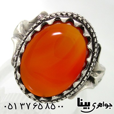 انگشتر عقیق یمنی مردانه درشت مدل معین _کد:7798