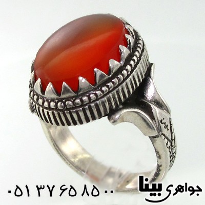 انگشتر عقیق یمنی مردانه درشت مدل معین _کد:7798