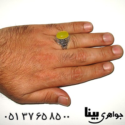 انگشتر عقیق شرف الشمس مردانه یا زینب _کد:7801