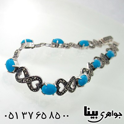 دستبند فیروزه تایلندی زنانه مارکازیت هانگ _کد:7813