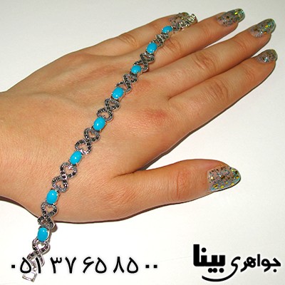 دستبند فیروزه تایلندی زنانه مارکازیت هانگ _کد:7813