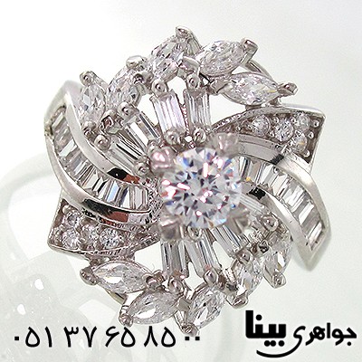 انگشتر نقره الماس نشان زنانه کهکشان _کد:7822
