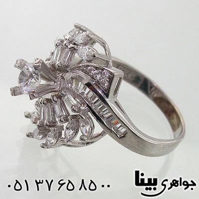 انگشتر نقره الماس نشان زنانه کهکشان _کد:7822