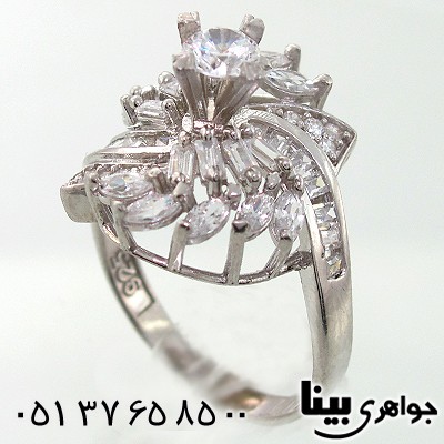 انگشتر نقره الماس نشان زنانه کهکشان _کد:7822