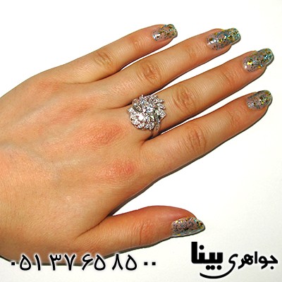 انگشتر نقره الماس نشان زنانه کهکشان _کد:7822