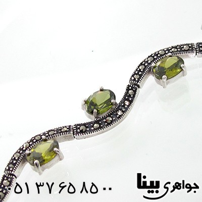 دستبند زبرجد زنانه مارکازیت هانگ مدل موج _کد:7824