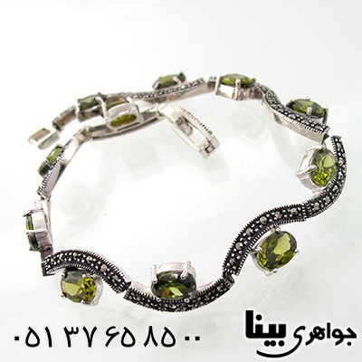 دستبند زبرجد زنانه مارکازیت هانگ مدل موج _کد:7824
