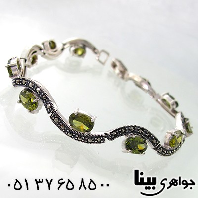 دستبند زبرجد زنانه مارکازیت هانگ مدل موج _کد:7824