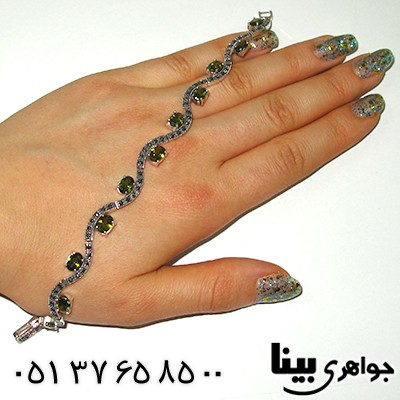 دستبند زبرجد زنانه مارکازیت هانگ مدل موج _کد:7824