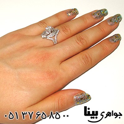 انگشتر نقره نگین سوئیسی مدل رخساره _کد:7831
