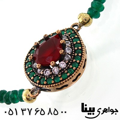 دستبند جید عثمانی زنانه اشکی _کد:7838
