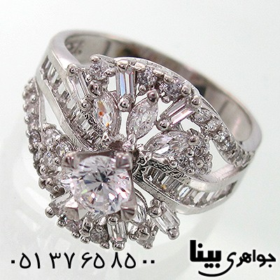 انگشتر نقره الماس نشان زنانه مدل تارا _کد:7855