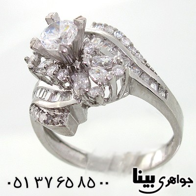 انگشتر نقره جواهری زنانه مدل نگار _کد:7870