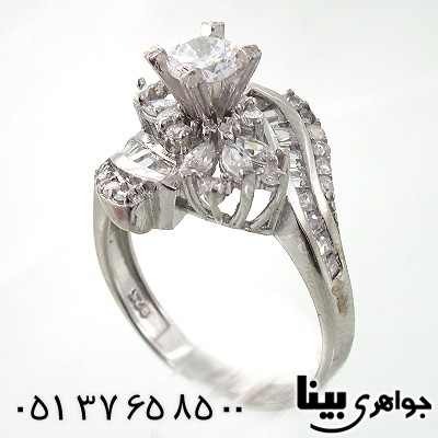 انگشتر نقره جواهری زنانه مدل نگار _کد:7870
