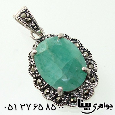 گردنبند زمرد زنانه مارکازیت هانگ مدل تینا _کد:7872