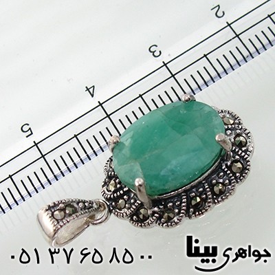 گردنبند زمرد زنانه مارکازیت هانگ مدل تینا _کد:7872
