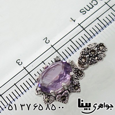 گردنبند آمتیست زنانه مارکازیت هانگ مدل ستاره _کد:7873