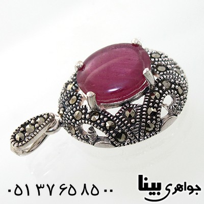 گردنبند یاقوت سرخ زنانه مارکازیت هانگ مدل ستایش _کد:7876