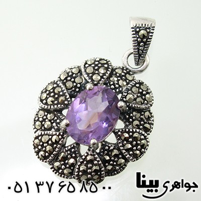 گردنبند آمتیست زنانه مارکازیت هانگ مدل آتنا _کد:7877