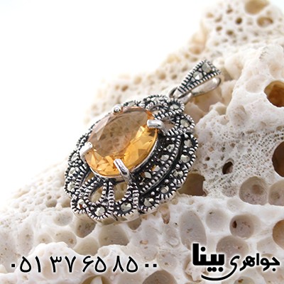 گردنبند سیترین زنانه مارکازیت هانگ مدل تارا _کد:7878