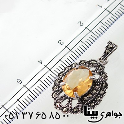 گردنبند سیترین زنانه مارکازیت هانگ مدل تارا _کد:7878
