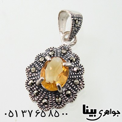 گردنبند سیترین زنانه مارکازیت هانگ مدل روژین _کد:7880