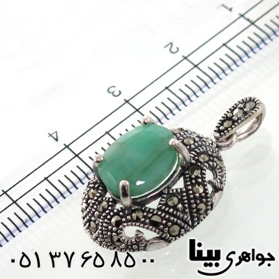 گردنبند زمرد زنانه مارکازیت هانگ مدل ثنا _کد:7881
