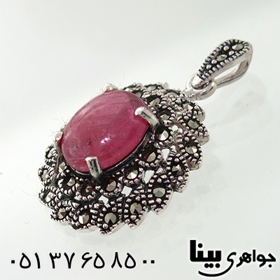 گردنبند یاقوت سرخ زنانه مارکازیت هانگ مدل شهره _کد:7885