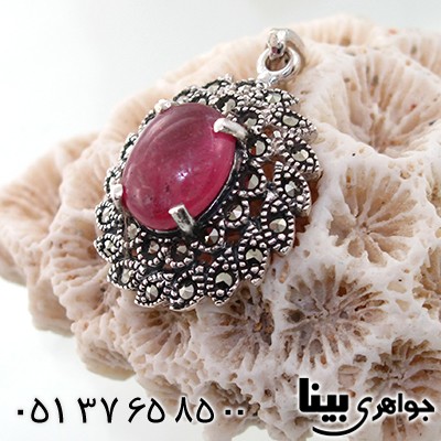 گردنبند یاقوت سرخ زنانه مارکازیت هانگ مدل شهره _کد:7885