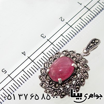 گردنبند یاقوت سرخ زنانه مارکازیت هانگ مدل شهره _کد:7885
